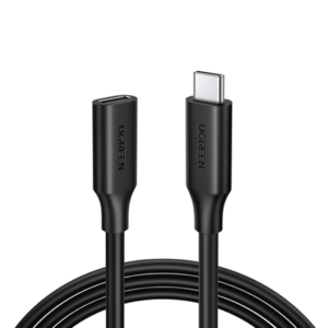 10387 Cable USB-C Macho a USB-C Hembra | 1metro | USB-C 3.1 Gen 2 | Compatible con Thunderbolt 3 | TPE | Transferencia de Datos 10 Gbps | Soporta hasta 100W para Carga Rápida | Reversible.