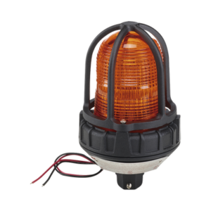 Luz estroboscópica para ubicaciónes peligrosas,  montaje tipo tubo, 12-24 VCD, color Ámbar