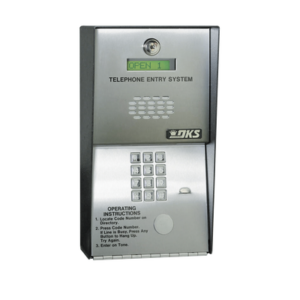 1802-082 Audioportero Telefónico DKS Para 600 números Telefónicos / Control Para 2 Puertas / Gabinete Para Sobreponer/ Marcación a 16 Digitos / Linea Análoga o Digital