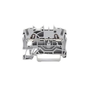 2002-1201 Borna de Paso / 2 Conductores / 2.5 mm² / Aplicaciones Ex e II / Push-in CAGE CLAMP® / Marcaje Lateral y Central / Carril DIN 35 x 15 y 35 x 7.5 / Gris
