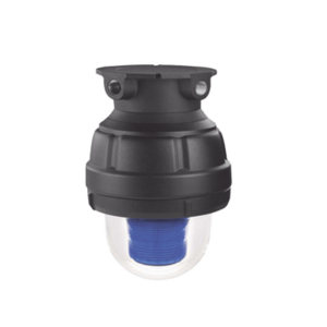 Luz de advertencia LED a prueba de explosión adecuado para su uso en Clase I, Div. I, Grupos C y D; Clase I, Div. 2, Grupos A, B, C y D; Clase II, Div. 1, Grupos E, F y G; Clase III, color Azul, 24 VCD