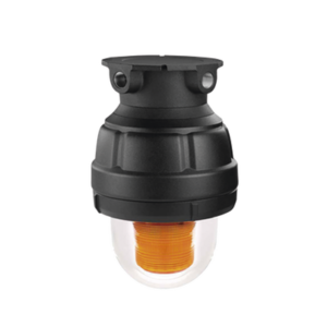 Luz de Advertencia LED color Ámbar a prueba de explosión para uso en Clase I, Div. I, Grupos C y D; Clase I, Div. 2, Grupos A, B, C y D; Clase II, Div. 1, Grupos E, F y G; Clase III, no incluye Montaje