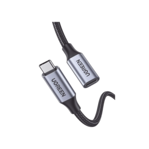 30205 Cable USB-C Macho a USB-C Hembra | 1metro | USB-C 3.1 Gen 2 | Compatible con Thunderbolt 3 | Carcasa de Aluminio | Nylon Trenzado | Transferencia de Datos 10 Gbps | Soporta hasta 100W para Carga Rápida.