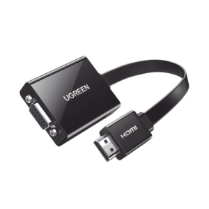 40248 Adaptador HDMI a VGA / Resolución 1080P / Audio 3.5mm / Con Puerto Micro USB para Alimentación / Plug & Play / No Requiere Controlador / ABS / Flexible y Duradero