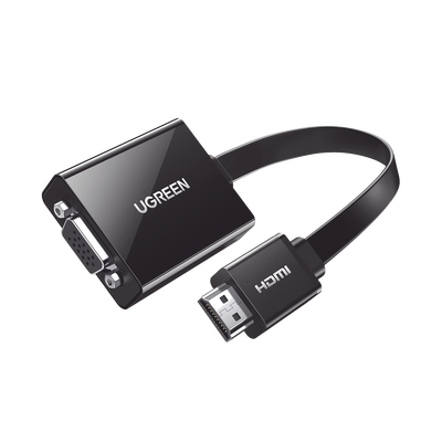 40248 Adaptador HDMI a VGA / Resolución 1080P / Audio 3.5mm / Con Puerto Micro USB para Alimentación / Plug & Play / No Requiere Controlador / ABS / Flexible y Duradero
