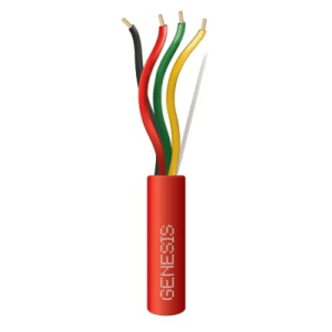 4307-1104-1000 Bobina de 305 Metros (1000 Pies) de Alambre / 4 x 18 AWG / Riser / Tipo FPLR-CL3R / Resistente al Fuego / Color Rojo / Para Sistemas Contra Incendio o Sistemas de Evacuación