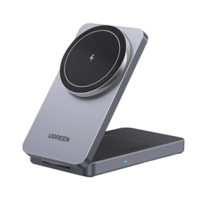 45056 Cargador Inalámbrico 2 en 1 20W / Tecnología Qi2 15W Certificada / Carga Simultánea iPhone y AirPods / Ángulo Ajustable 70° / Diseño Plegable y Portátil / Compatibilidad Universal