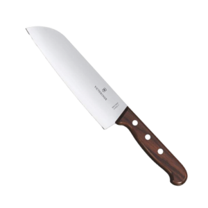 6-8500-17g Cuchillo Santoku Wood de 17 cm, Filo con Corte Recto, Estilo Japonés