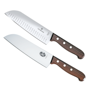 6-8520-17g-p Set de 2 Cuchillos Santoku Wood de Mango de Madera Palissandro Victorinox. La combinación Ideal para La Cocina.
