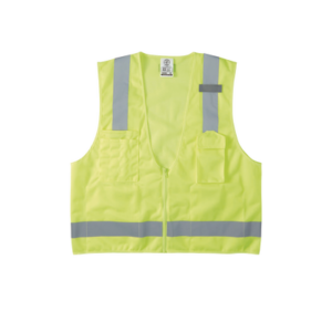 60269 Chaleco de seguridad reflectante de alta visibilidad, mediano/grande. Con múltiples bolsillos de diferente capacidad