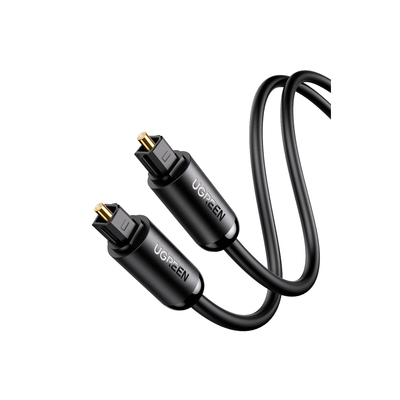 70893 Cable Óptico Toslink (S/PDIF) de Alta Calidad para Audio Digital / 3 Metros (9.84 Pies) / Tapa de Protección / Dolby 7.1 Canales / Diseño Durable / Plug & Play / Color Negro