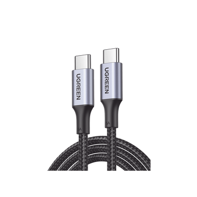 90120 Cable USB-C a USB-C | 3 Metros | Carga Rápida de hasta 100W | Transferencia de datos 480 Mbps | PD3.0 | QC4.0/3.0/2.0 | FPC | AFC | Protección Integrada| Caja de Aluminio | Nylon Trenzado | Amplia Compatibilidad | Color Negro.