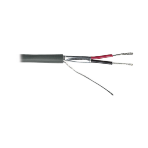 9222 Cable 2 x 18 AWG / Blindado / 305 Metros (1000 Pies) / Riser / UL / Color Gris / Hecho en México
