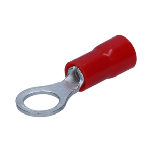 Terminal tipo ojo / 1 /  4 " / 22 - 16 AWG / Rojo / Paquete de 25 piezas.