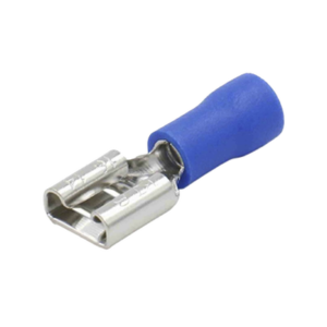 ae55095 Terminal tipo hembra aislada 0.250 / 16 - 14 AWG / Azúl / Para baterías con terminal F1 / Paquete de 25 piezas.