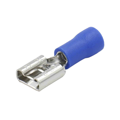 ae55095 Terminal tipo hembra aislada 0.250 / 16 - 14 AWG / Azúl / Para baterías con terminal F1 / Paquete de 25 piezas.