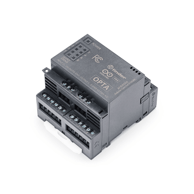 afx-00005 Expansión Digital Arduino Opta® / 16 Entradas Programables / 8 Relés / Electromecánicos 6A 250VAC o Estado Sólido 3A 24VDC / IP20 / Hasta 5 Módulos en Cadena / Compatible Arduino IDE y PLC IDE