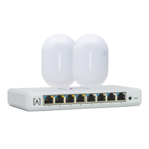 alta-s8-kit-2 Kit de lanzamiento Alta Labs: Incluye: 1 Switch PoE S8-POE / 2 Puntos de Acceso WiFi 6 AP6 Bloqueo de Contenido / Administración en la Nube/App Gratuita / Compatible con la Plataforma Purple