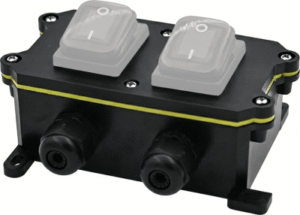 Caja de Plástico ABS/PA66 para Interruptores AccessPRO /  Compatible con los Interruptores APB-0 Series / IP65 / 4 Puertos de Conexión