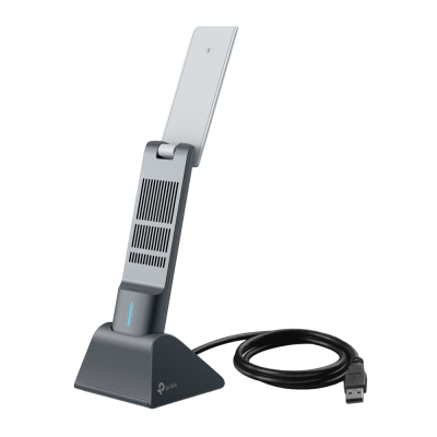 Adaptador  USB inalámbrico doble banda AC 600 Mbps, antena de alta ganancia.