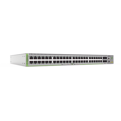 at-gs980m-52-10 Switch Administrable CentreCOM GS980M, Capa 3 de 48 puertos 10/100/1000Mbps + 4 SFP Gigabit