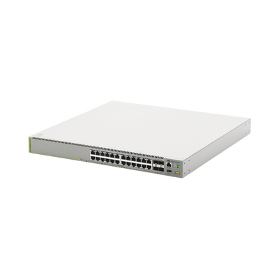 at-gs980mx-28psm-10 Switch L3, Stack, 20 puertos 1G POE+, 4 MultiGigabit POE+, 4 puertos SFP+, PSU FIJA