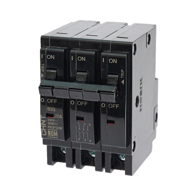 b2qp340e MCB - Interruptor Termomagnético Enchufable, Serie: B2Q, 3P, 40A, 240V (SKU:1002299)