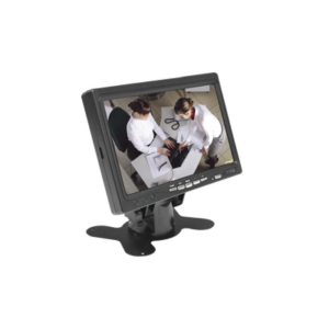 Monitor 7" TFT-LCD ideal para colocar en vehículos o DVR/NVR.  Entradas de video HDMI, VGA y RCA (CVBS)