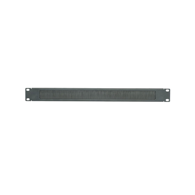 br1b Tapa Ciega para Rack de 19in, Tipo Cepillo de Nylon, para Paso de Cables y Mejor Manejo Térmico, Color Negro, 1 UR
