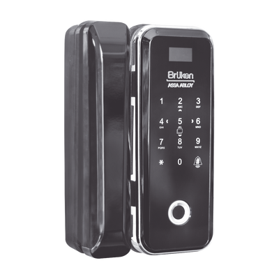 brk3550 Cerrojo Electrónico con Lector de Huella/ Contraseña/ Tarjeta para Puerta de Vidrio