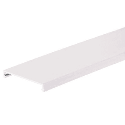 c3wh6 Tapa para Canaleta Ranurada, de 82.6 mm de Ancho, 1828.8 mm de Largo, Color Blanco