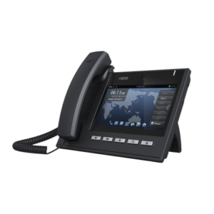 c600 Teléfono IP Ejecutivo Para 6 Líneas SIP con Video Conferencia HD720, Pantalla Multi-Touch, Voz HD y Conferencia de 10 vías con Soporte Para PoE