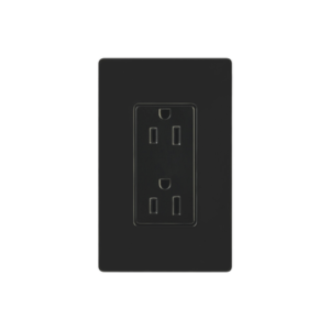 Tomacorriente, receptaculo convencional 120V, 15A, color negro.
