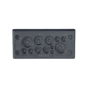 Pasacables Rectangular de Membrana, IP66, 3.39" x 1.42", 12 orificios, para Cables no Terminados. Color Negro