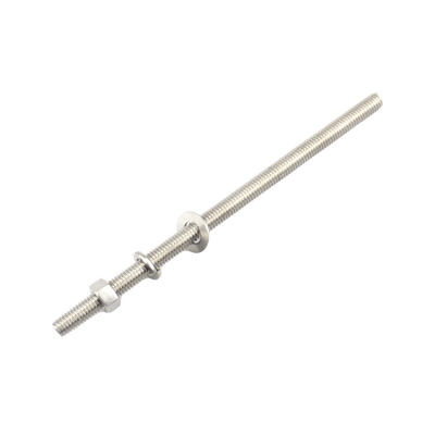 ch-35 Kit de 10 Varillas Roscadas de 3/8 x 3.5 in, con Arandelas Planas, Arandelas de Seguridad y Tuercas.