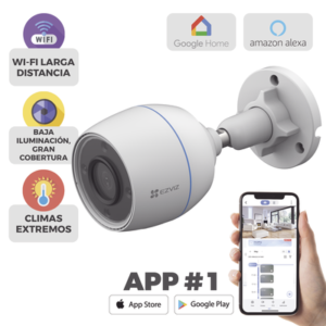 cs-h3c Bala WiFi / 2 Megapixel / Detección humana / Micrófono Integrado / Micro SD / Excelente Vision Nocturna / Exterior
