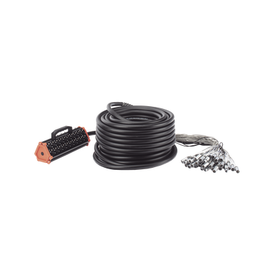 csbt3208l45m STAGEBOX, 32+8 CANALES, 8 EXTREMOS SON SCMM3 XLR Macho, LOS OTROS 32 EXTREMOS SON SCMF3 XLR Hembra de 3 núcleos con carcasa de acero inoxidable y contactos chapados en oro