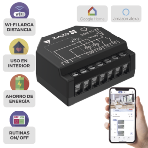 cst36 Relevador Wi-Fi Inteligente / 2 Salidas Para 2 Apagadores / Ideal Para Control de Iluminación / Control Remoto / Horarios Personalizados / Registro de Consumo / 110-240VCA