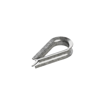 cuello-14-hdg Cuello/ Guardacabo/ Rozadera para Cable de 1/4" de Acero Galv. por Inmersión.