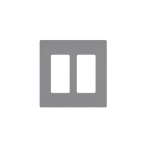 Tapa Color Gris para interruptor o dimmer Lutron, 2 gang, limpio y moderno