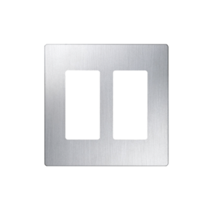 Tapa Color tipo metálico Satin para interruptor o dimmer Lutron, 2 gang, limpio y moderno