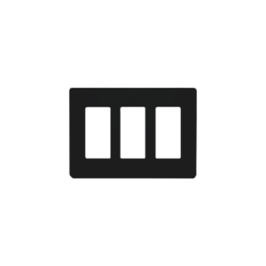 Tapa Color Blanco Negro para interruptor o dimmer Lutron, 3 gang, limpio y moderno