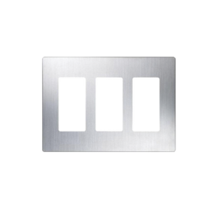 Tapa Color Metalico para interruptor o dimmer Lutron, 3 gang, limpio y moderno