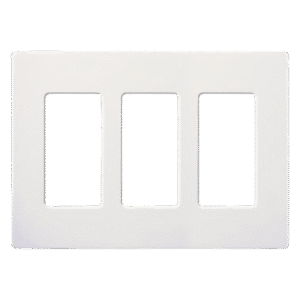 cw3wh Tapa Color Blanco para interruptor o dimmer Lutron, 3 gang, limpio y moderno