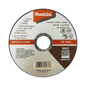 d18409 Disco de Corte de 7/8" de acero inoxidable, diámetro de 4-1/2"