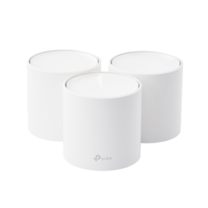 decox20-3pack Kit 3 Routers Inalámbricos MESH Interior para Hogar / Doble Banda Wi-Fi 6 AX1800 Mbps / 2 Puerto Gigabit WAN/LAN / 2 Antenas Internas / Administración Mediante la App Deco (iOS, Android) / Protección HomeShield