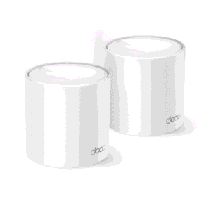 decox50-pro-2pack Kit 2 Routers Inalámbricos MESH Interior para Hogar / Doble Banda Wi-Fi 6 AX3000 Mbps / 3 Puerto Gigabit WAN/LAN / 2 Antenas Internas / Administración Mediante la App Deco (iOS, Android) / Protección HomeShield