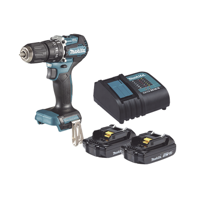 dhp487syx2 Rotomartillo/Taladro Inalámbrico SIN CARBONES, Broquero de 1/2", 1,700 RPM, 18V, Torque: 42 N.m C/2 Bat. (1.5Ah) y Cargador.