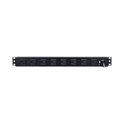 dp1n191015s PDU Básico de Montaje en Rack, Con 10 Salidas NEMA 5-15R y Protección Contra Sobretensiones, Enchufe de Entrada NEMA 5-15P, de 19in, 1UR, 15 Amp, 120 Vca