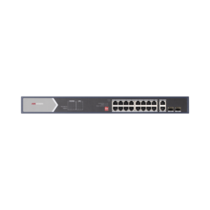 ds-3e0520hp-e Switch Gigabit PoE+ / No Administrable / 16 Puertos 1000 Mbps PoE+ (4 Puertos PoE++ 90 W) / 2 Puertos 1000 Mbps Uplink + 2 Puertos SFP de Uplink / Modo Extendido hasta 300 Metros / 225 W